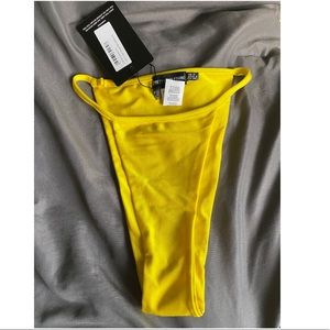 Yellow high waisted bikini bottom